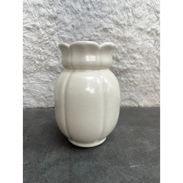 Stangl Vintage Camark Stangl Pottery Vases Art Deco Matte White 1930’s For Sale - Image 4 of 12