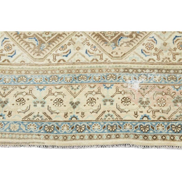 Textile 1960s Pale Oushak Turkish Natural Hand Knot Carpet For Sale - Image 7 of 10