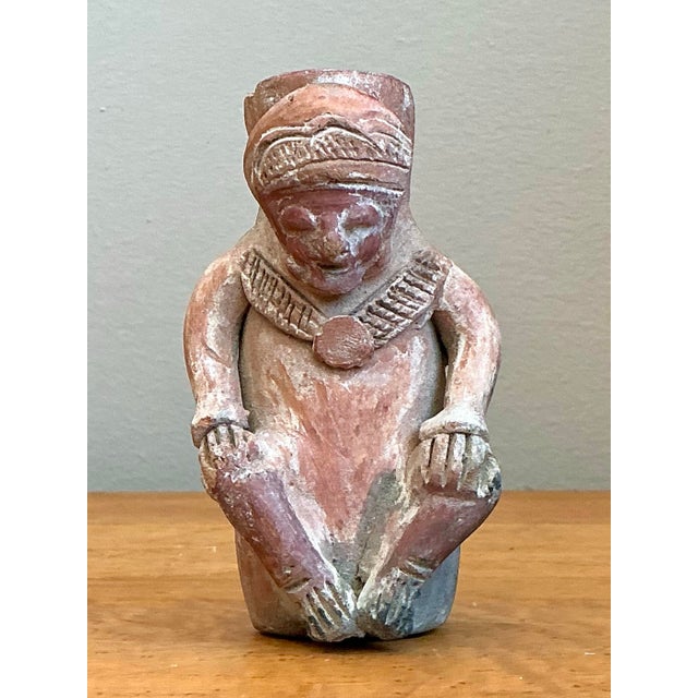 Vintage Pre Columbian Figure For Sale - Image 9 of 12