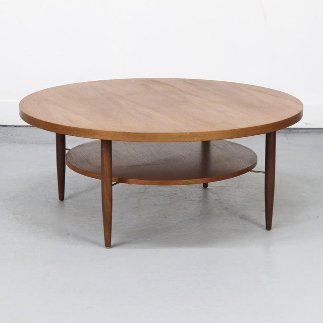 Mid-Century Modern Round Coffee Table, 1960s For Sale - Image 9 of 10