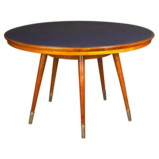 Mid-Century Blue Top Dining or Center Table in the Style of Gio Ponti For Sale - Image 11 of 11