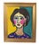 2020s Impressionist Expressionist Abstract Woman Portrait Painting Including the Antiqued Gold Wood Frame For Sale - Image 5 of 5