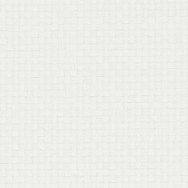 Sample - Schumacher Kiko Paperweave Wallpaper in White For Sale