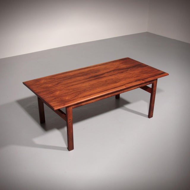 Tan Capella Coffee Table in Wood by Illum Wikkelsø for Niels Eilersen, 1960s For Sale - Image 8 of 13