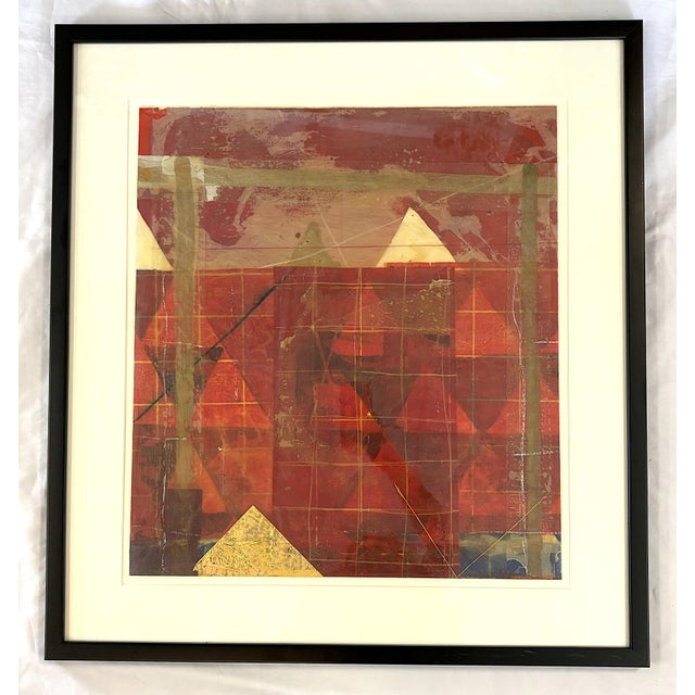 Highly collectible original Steven Sorman (American 1948-Present) mixed media collage from 1979. Sormon has had numerous...