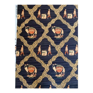 Bob Collins "Fete Chinois" Ebony Fabric For Sale