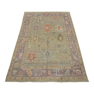 Anatolia Rug 5’2” X 6’11” Gray Wool Modern Hand-Knotted Oriental Carpet For Sale