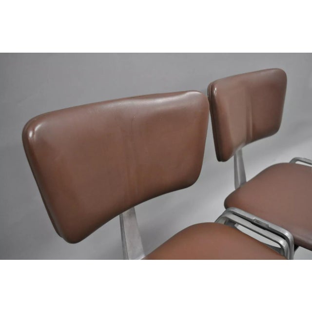 Mid Century Modern Cast Aluminum Stacking Side Chairs by Crucible - a Pair For Sale - Image 12 of 12