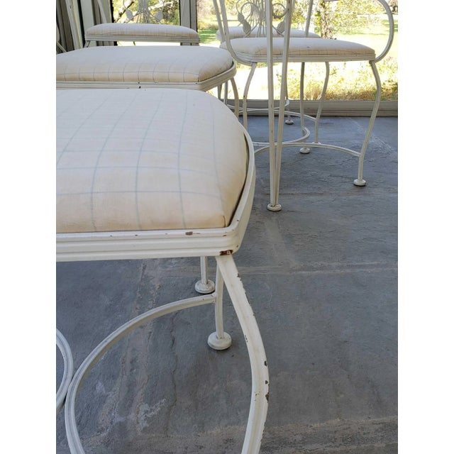 Vintage Wrought Iron Dining Table and Chairs For Sale - Image 9 of 12
