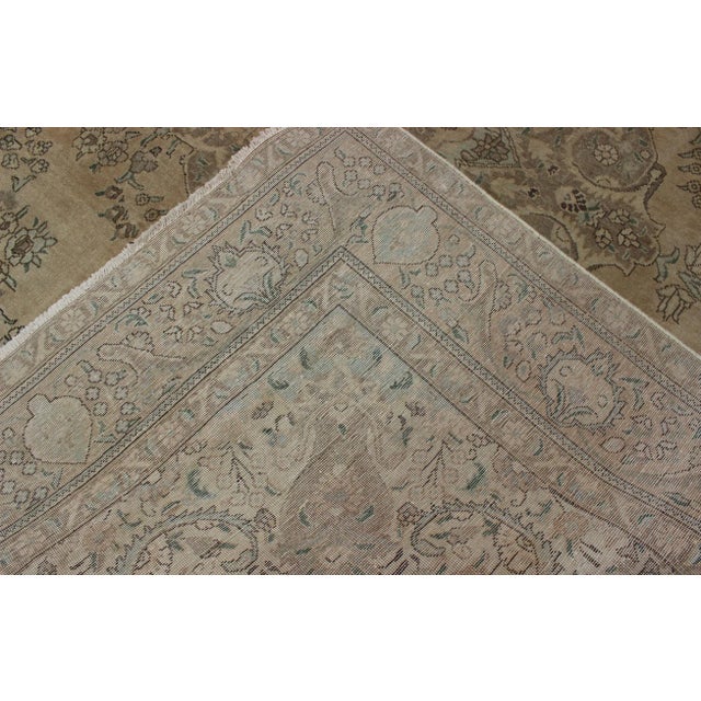 Vintage Muted Tabriz Rug - 10′ × 12′6″ For Sale In Atlanta - Image 6 of 7