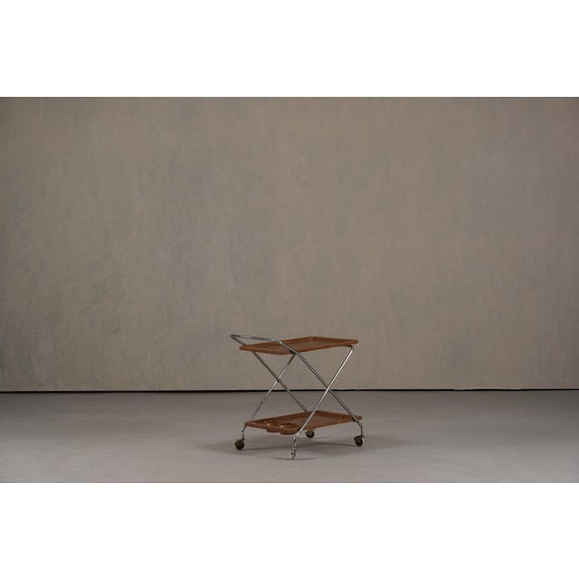 Vintage Aluminium and Plastic Bar Cart, Italy, 1970s For Sale - Image 3 of 9