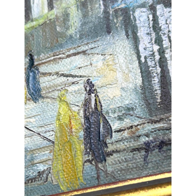 1950s Paris Street Scene Oil Paintings – Signed Mid Century Impressionist Cityscape Pair For Sale In Louisville - Image 6 of 12