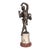 19th Century Italian Grand Tour Patinated Bronze Figure "Follower of Bacchus" on the Marble Base For Sale
