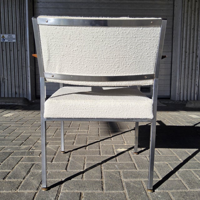 Wood Vintage Armchairs with White Whool Fabric by Hein Salomonson, 1960s, Set of 2 For Sale - Image 7 of 18
