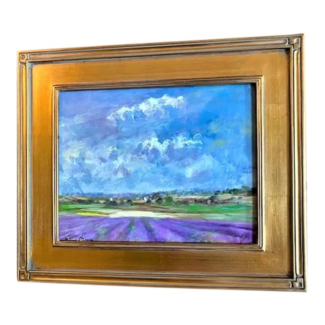 Framed French Provincial Lavender Landscape For Sale
