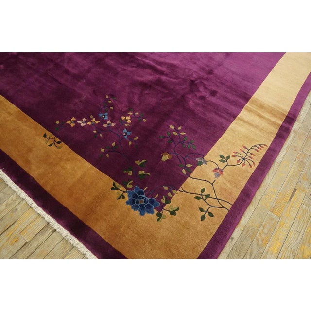 Textile 1920s Chinese Art Deco Carpet ( 8'10" x 11'6" - 270 x 350 ) For Sale - Image 7 of 10