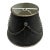 Vintage Small Toleware Metal Black Lamp Shade For Sale