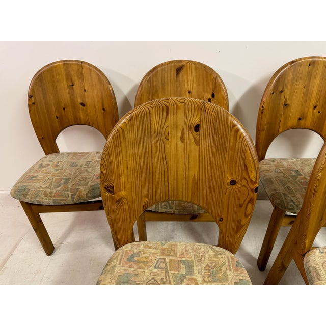 Niels Koefoed Danish Modern Brutalist Sculptural Pine Dining Chairs by Niels Koefoed for Glostrup, 1970s, Set of 6 For Sale - Image 4 of 18