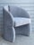 Contemporary Bently Gray and Gold Armchair Dining Chair For Sale - Image 3 of 6