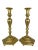 Tall antique solid brass candlesticks. No maker's marks. Minimal age wear.