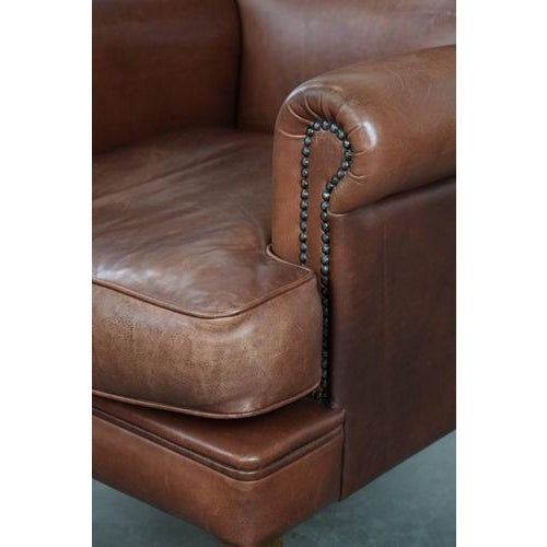 Club Chair in Cowhide Leather For Sale - Image 10 of 16