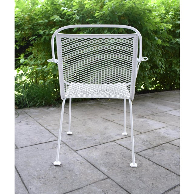 Vintage 1950s Wrought Iron Patio Chairs by Russell Woodard For Sale - Image 9 of 12