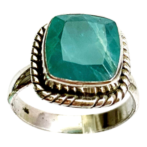 Rare Grandidierite Solitaire Ring in Sterling Silver, Size 6