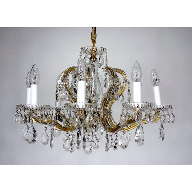 Crystal Maria Theresia Chandelier by Palme Walter for Palwa, 1960s, in Very Good conditions. Designed 1960 to 1969 This...
