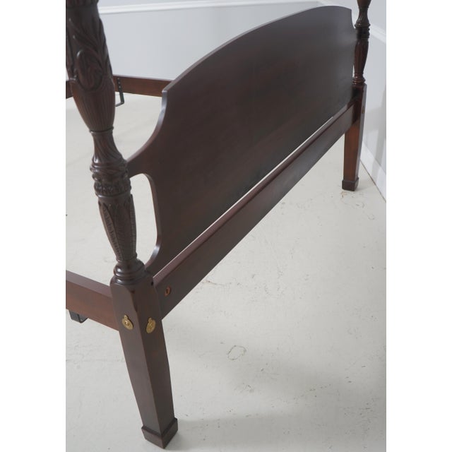 Harden Cherry King-Size Rice Carved Pencil Post Poster Bed For Sale - Image 16 of 17
