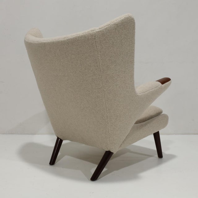 Sand Hans J. Wegner Ap19 Papa Bear Chair in Holly Hunt Alpaca For Sale - Image 8 of 12