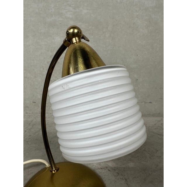 Vintage Brass and Opaline Table Lamp, 1950s For Sale - Image 6 of 10