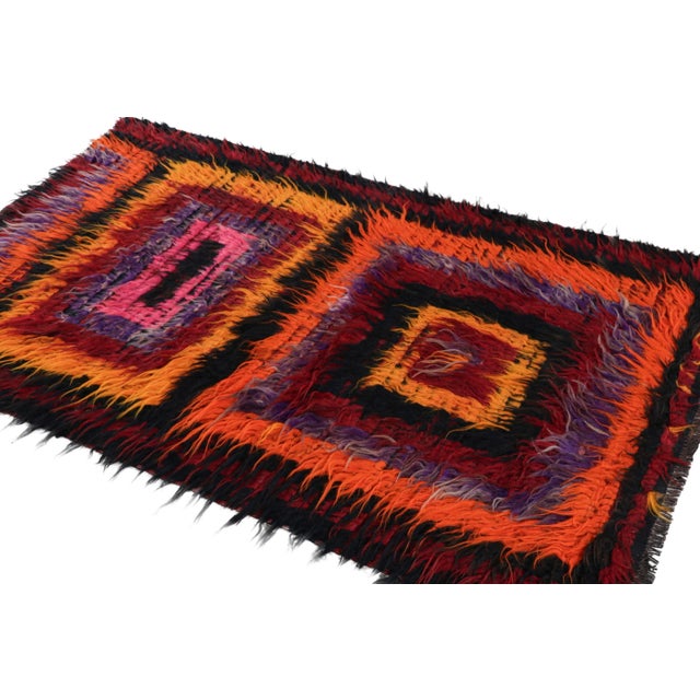 Rug & Kilim Vintage Tulu Rug With Colorful Geometric Patterns, From Rug & Kilim For Sale - Image 4 of 7