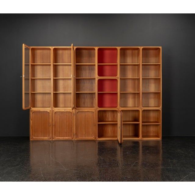 Modular Wall Unit in Pine, 1950s For Sale - Image 4 of 18
