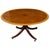 Brown English Mahogany 1840s Oval Top Pedestal Table with Quadripod Base and Casters For Sale - Image 8 of 12