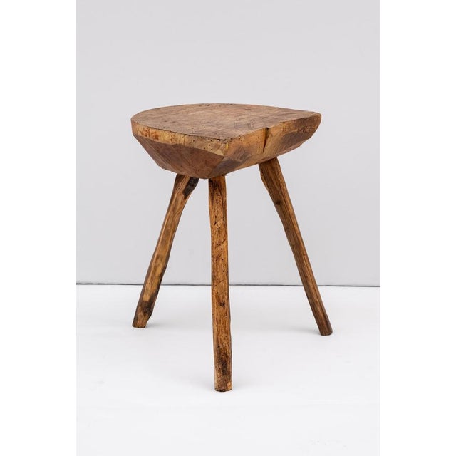 Elm Milking Stools, 1850s, Set of 2 For Sale - Image 3 of 9