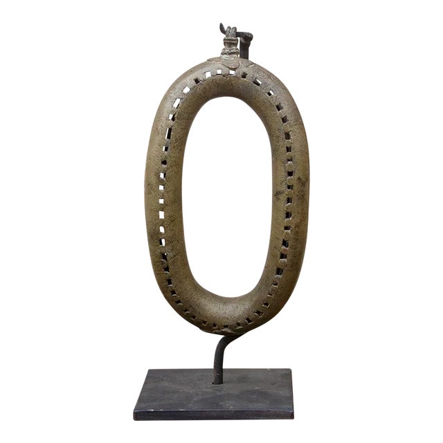 African Aged Bronze Tribal Anklet For Sale