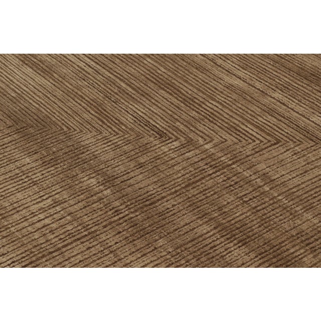 Contemporary Rug & Kilim’s Modern Rug in Dual-Toned Geometric Pattern For Sale - Image 3 of 8