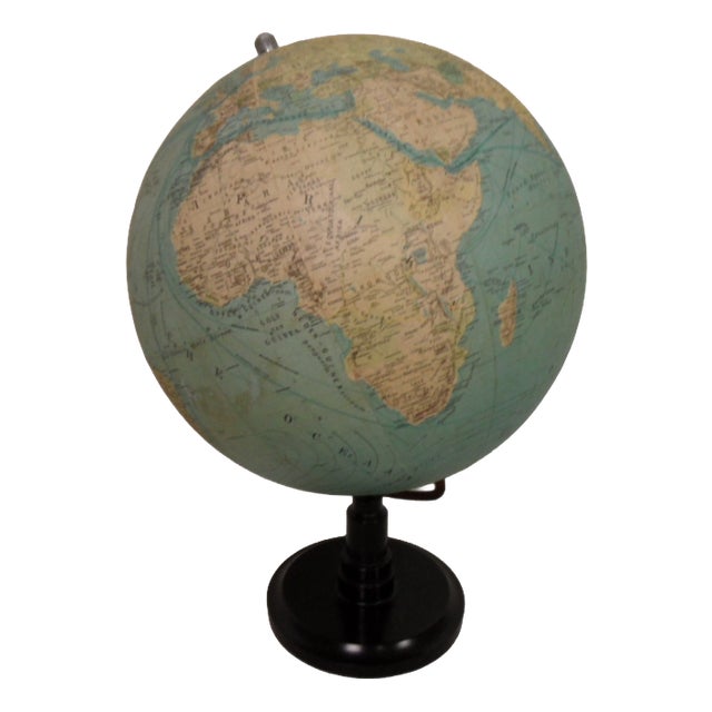 Vintage Papier Mache Globe, 1950s For Sale