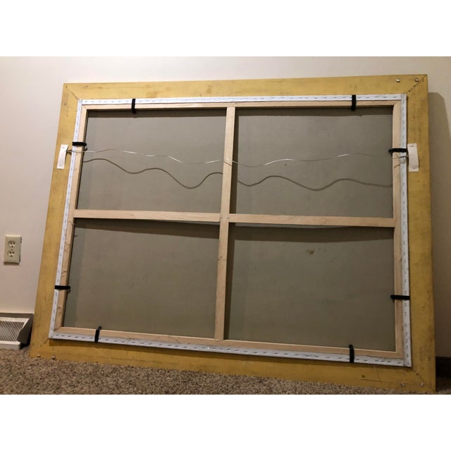 Late 20th Century Late 20th Century Gates Opening Into Garden Large Painting For Sale - Image 5 of 6