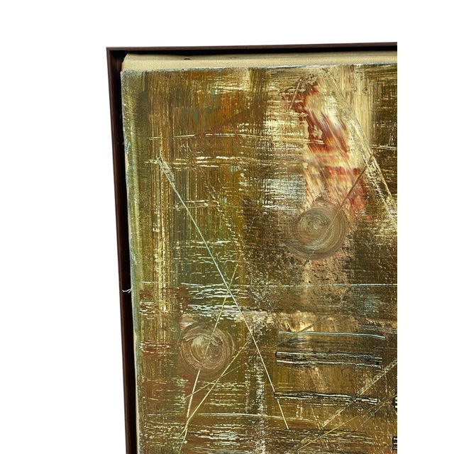 Mid-Century Modern Abstract Oil Painting, C. 1950s–60s For Sale - Image 9 of 12
