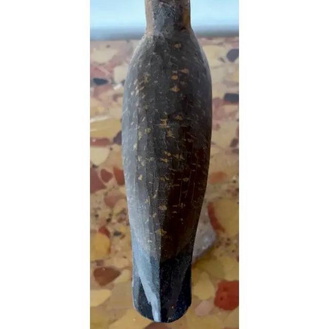 Vintage Hand Carved and Painted Wooden Shorebird, Folk Art For Sale - Image 4 of 9