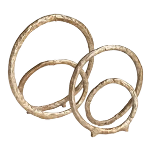 Gold Ring Sculptures - Set of 2