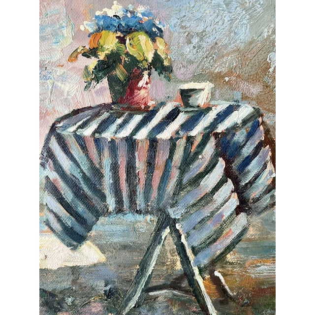1990s Richard Boyer 1990s Impressionist Cafe Painting Framed For Sale - Image 5 of 10
