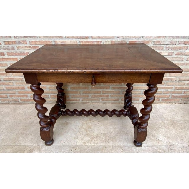 Antique French Walnut Worktable For Sale - Image 4 of 15