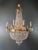 Baroque 1910s Empire Brass Crystal Lustre Chandelier Ceiling Light For Sale - Image 3 of 12