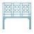 Chinoiserie Lattice Back Platform Bed Double, Pool Blue For Sale - Image 3 of 6