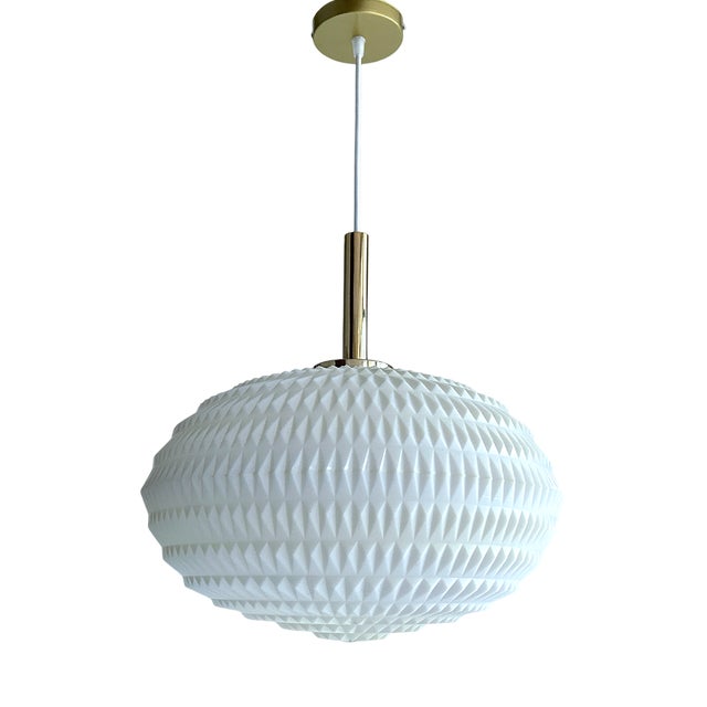 Vintage Scandinavian Cocoon Pendant Light, 1950s For Sale