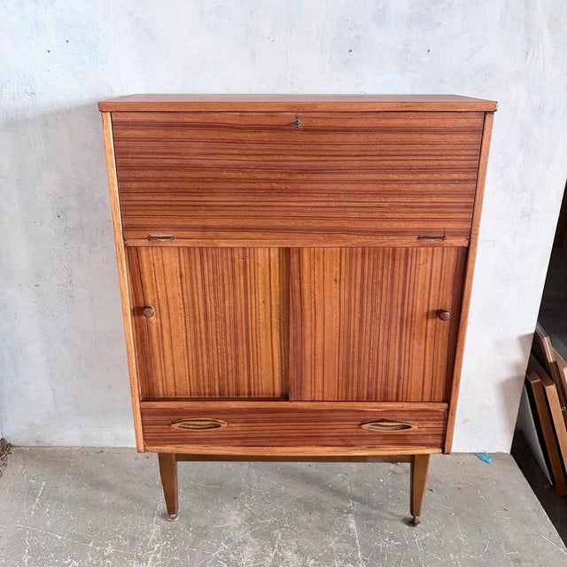 Mid-Century Walnut and Teak Secretary by Jentique, 1960s For Sale - Image 9 of 11