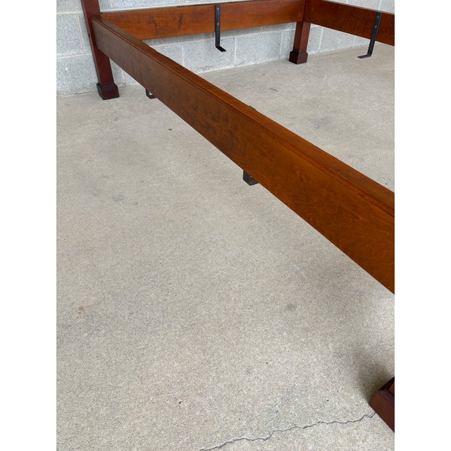 Wood Irion Custom Tiger Maple Shaker Style Poster Full Bed Frame For Sale - Image 7 of 9