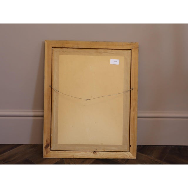 Mid-Century Modern 'Lilies in a Vase' Vintage Original Still Life Oil Painting, Framed For Sale - Image 13 of 13